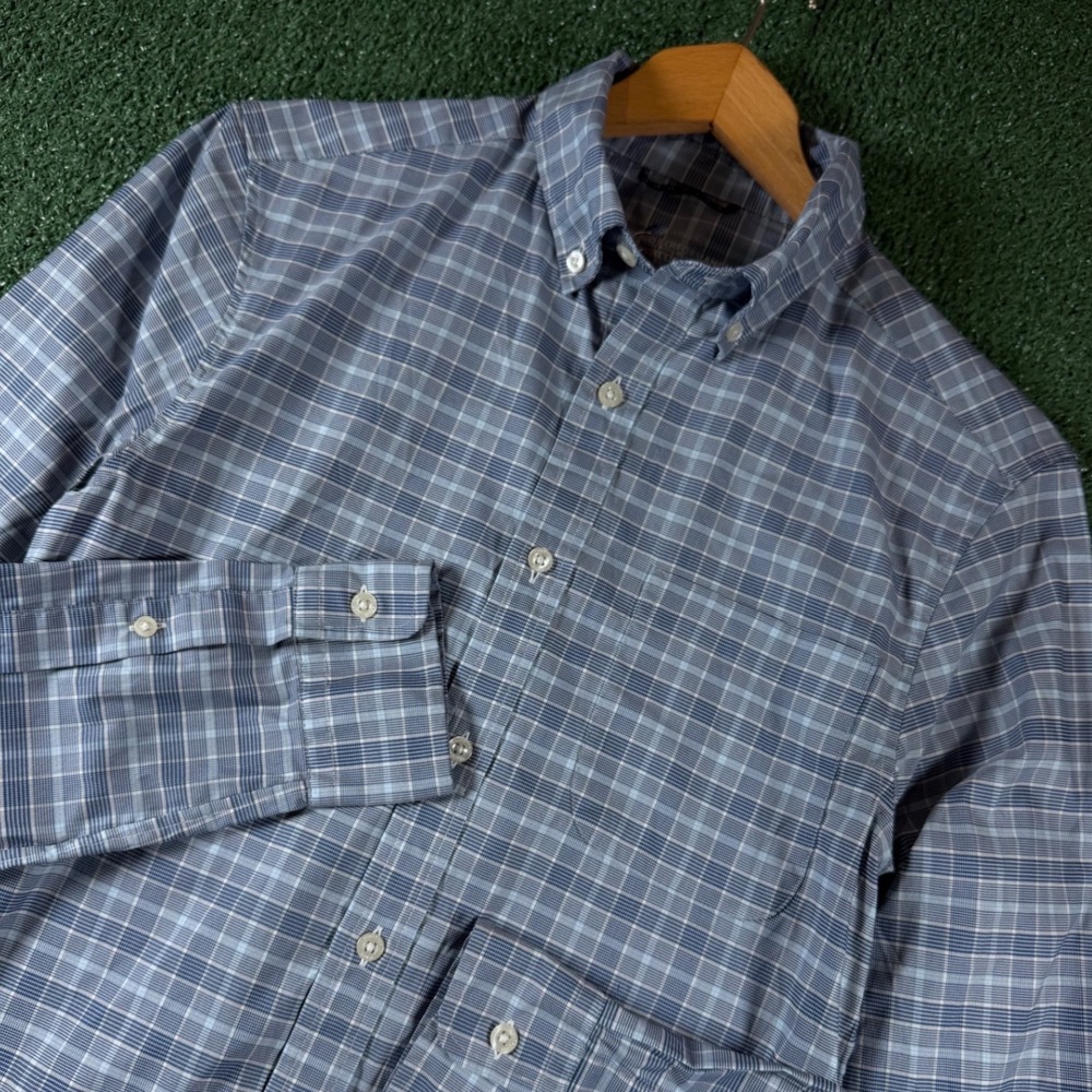 Vineyard Vines Button Down Mens XS Blue Good Performance Plaid On-The-Go brrrº